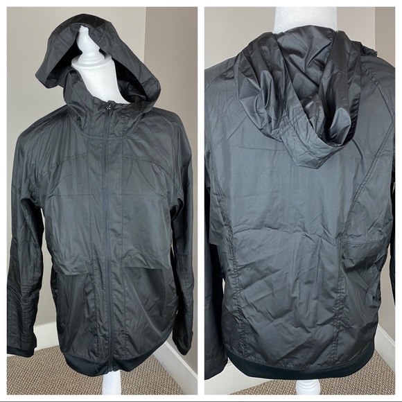 Layer 8 Jackets & Blazers - LAYER 8 BLACK WINDBREAKER TECH HOODIE